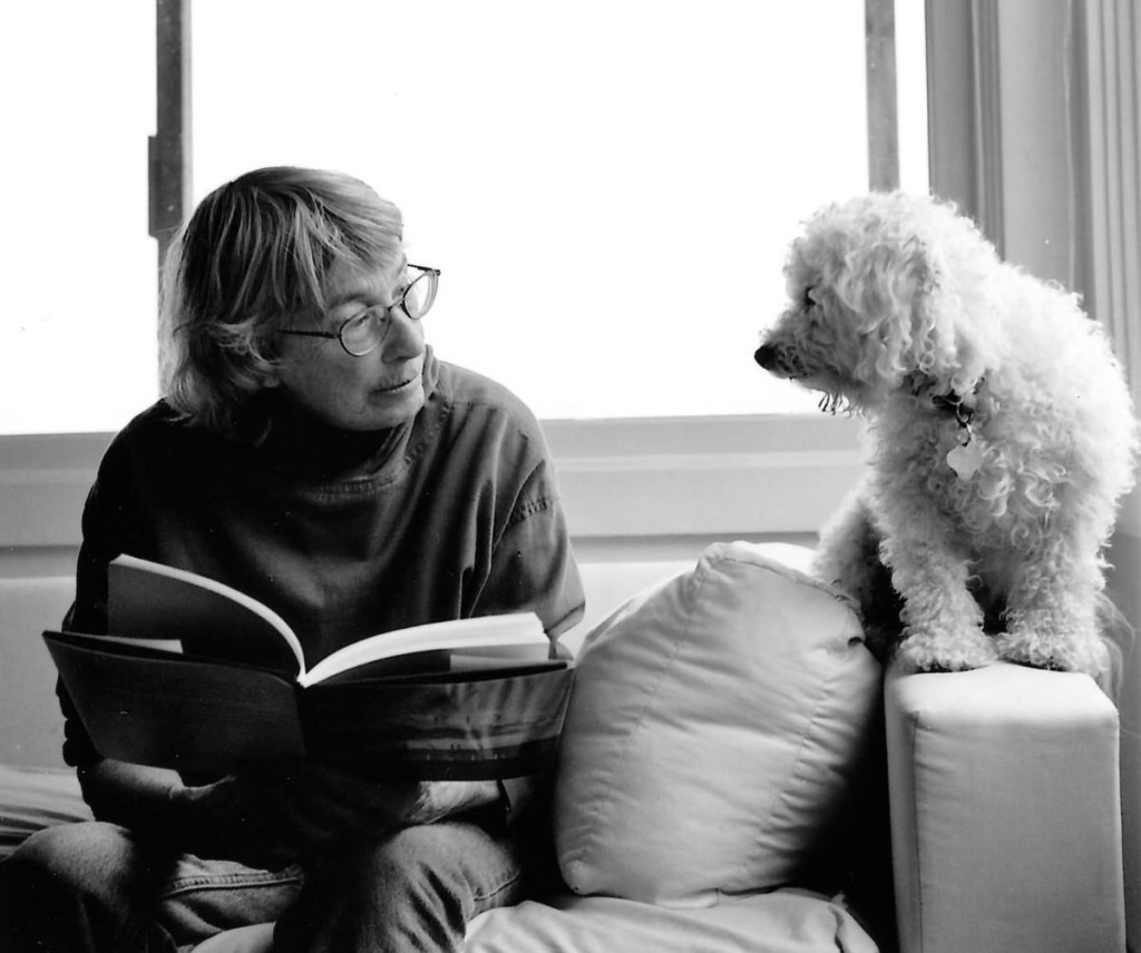 Mary Oliver in solitude with her beloved dog. (Rachel Giese Brown)